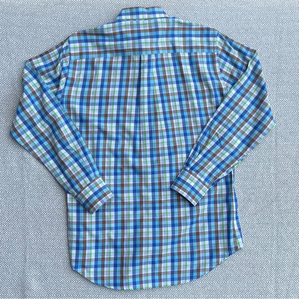 Peter Millar Checkered Button Down Long Sleeve Sh… - image 6